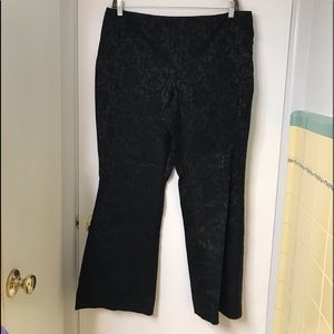 New York and company black brocade pant sz 18